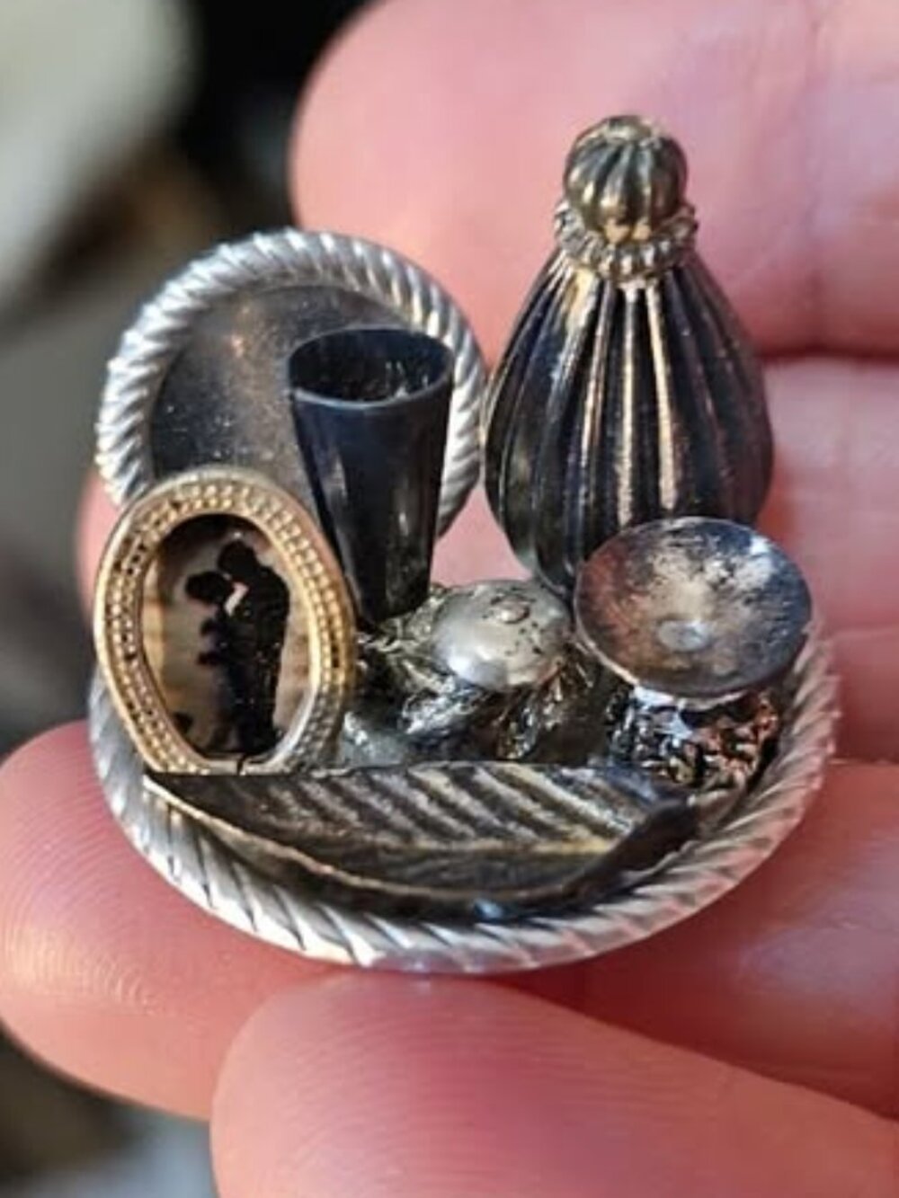 Sterling Silver Dollhouse Miniature Tray